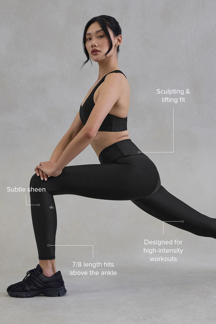 High-Waist Catch The Vibe Flare Legging in Black by Alo Yoga