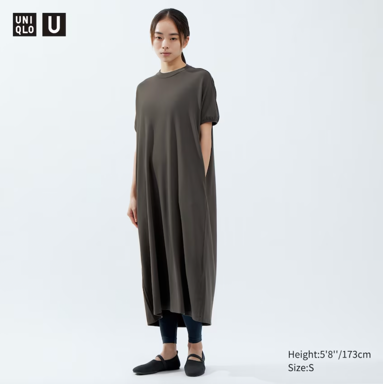 Uniqlo + Draped Short-Sleeve Dress