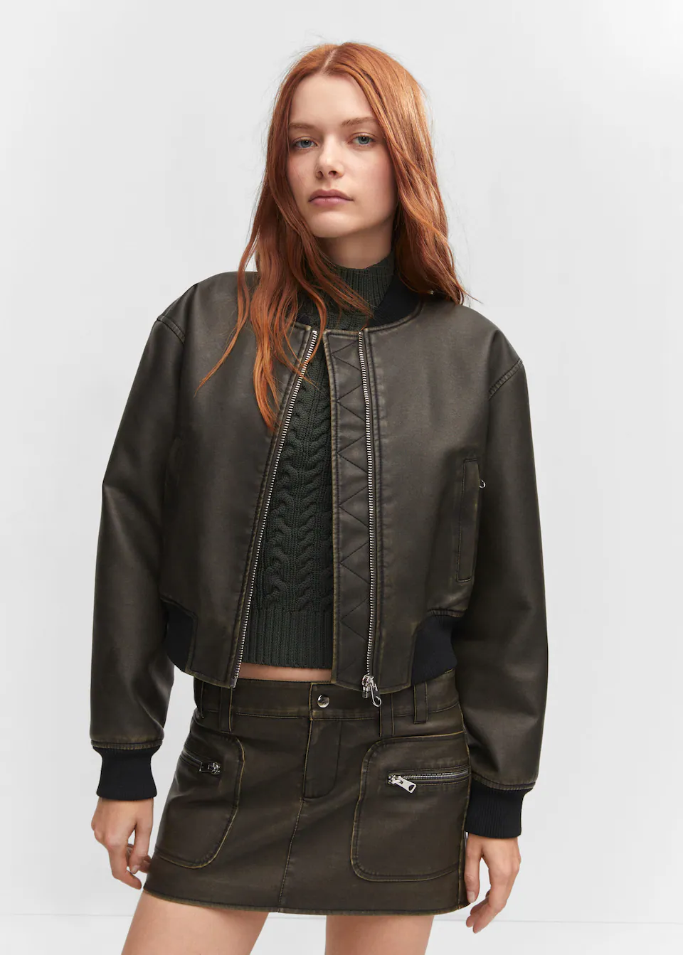 Get Gigi Hadid Street Style With A Mango Leather Jacket