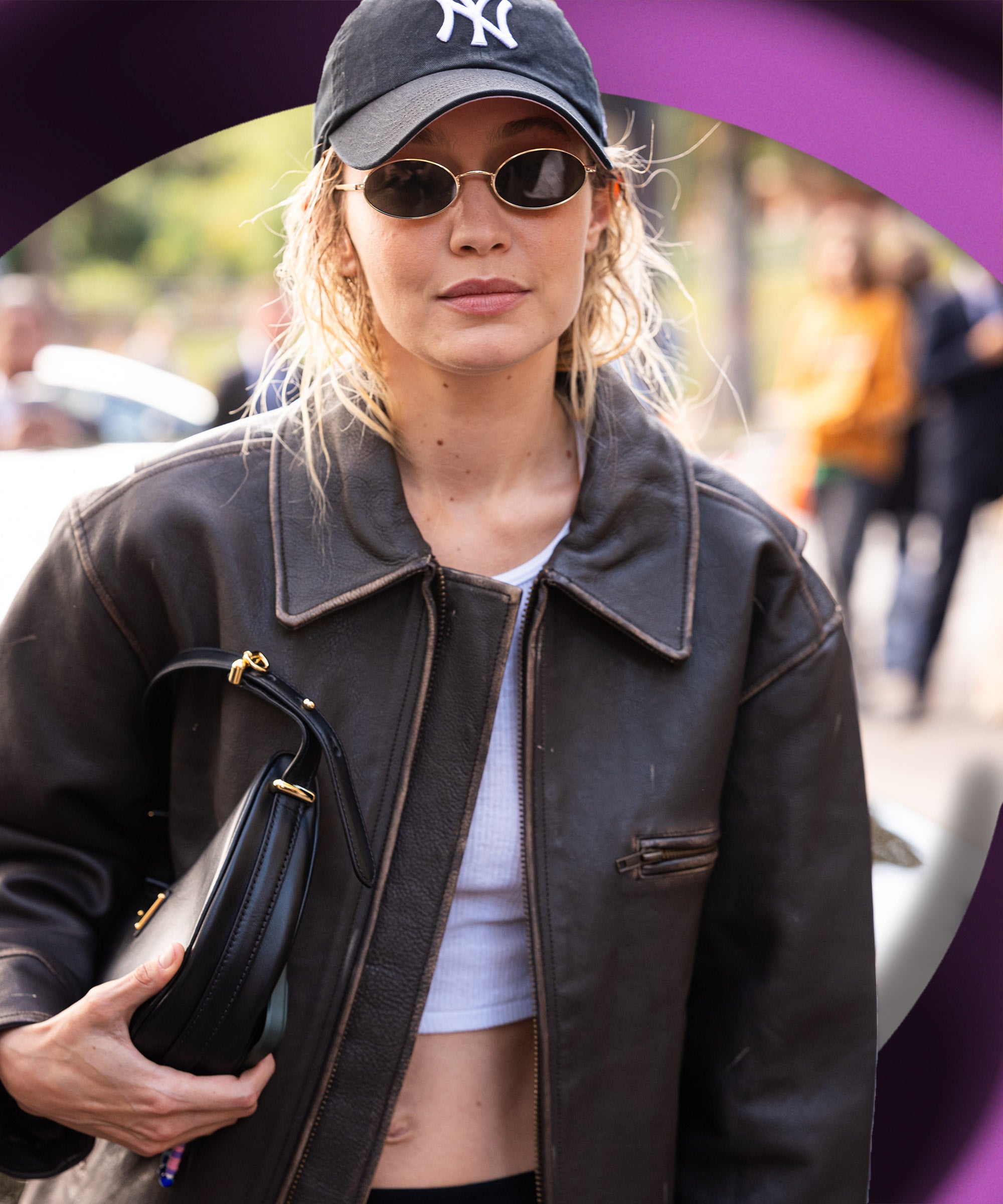 Celebs Wearing Leather Jackets: Gigi Hadid & More Try The Trend