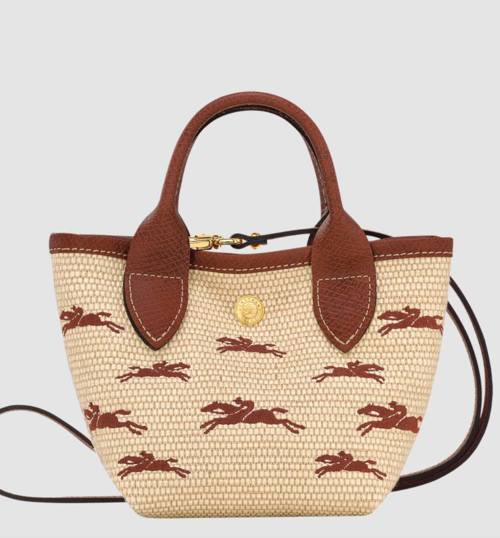 Clare V. Pot de Miel Raffia Bag - Brown Bucket Bags, Handbags - W2428642