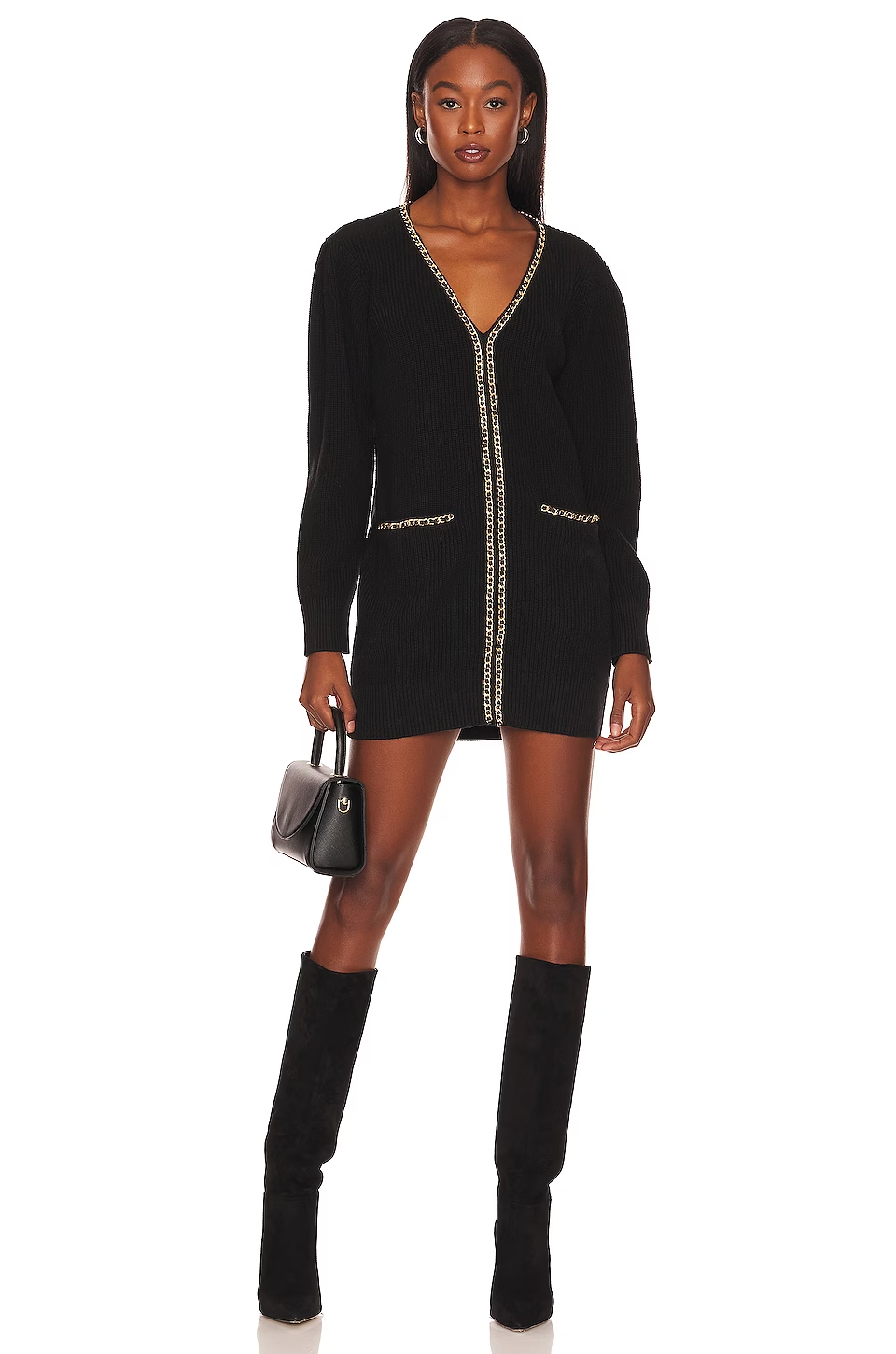 Buy MADAME Black Striped Maxi Sweater Dress for Women's Online @ Tata CLiQ
