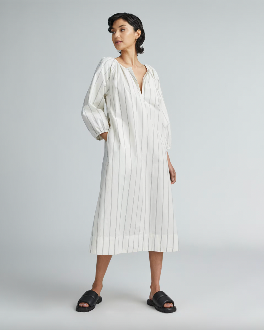 Everlane + The Raglan Sleeve Poplin Dress