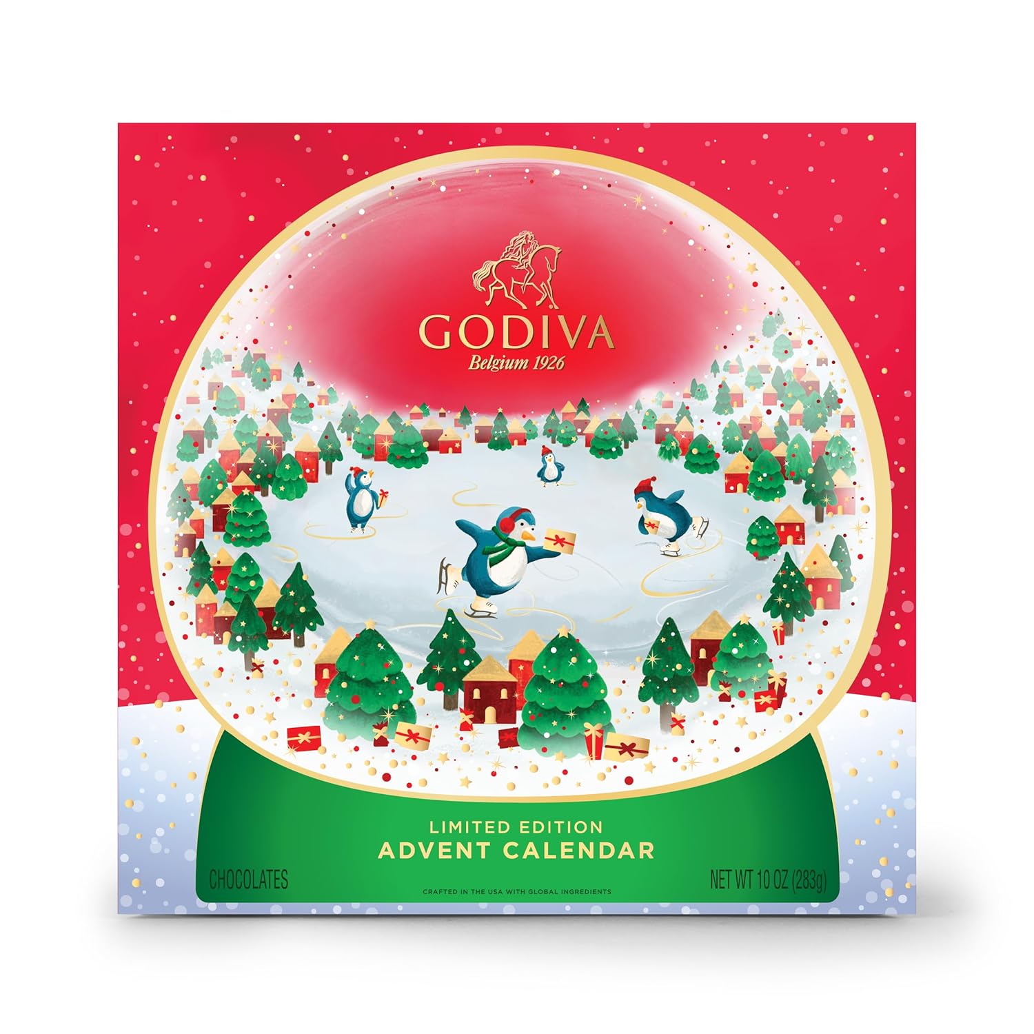 Godiva + 2023 Deluxe Snowglobe Advent Calendar
