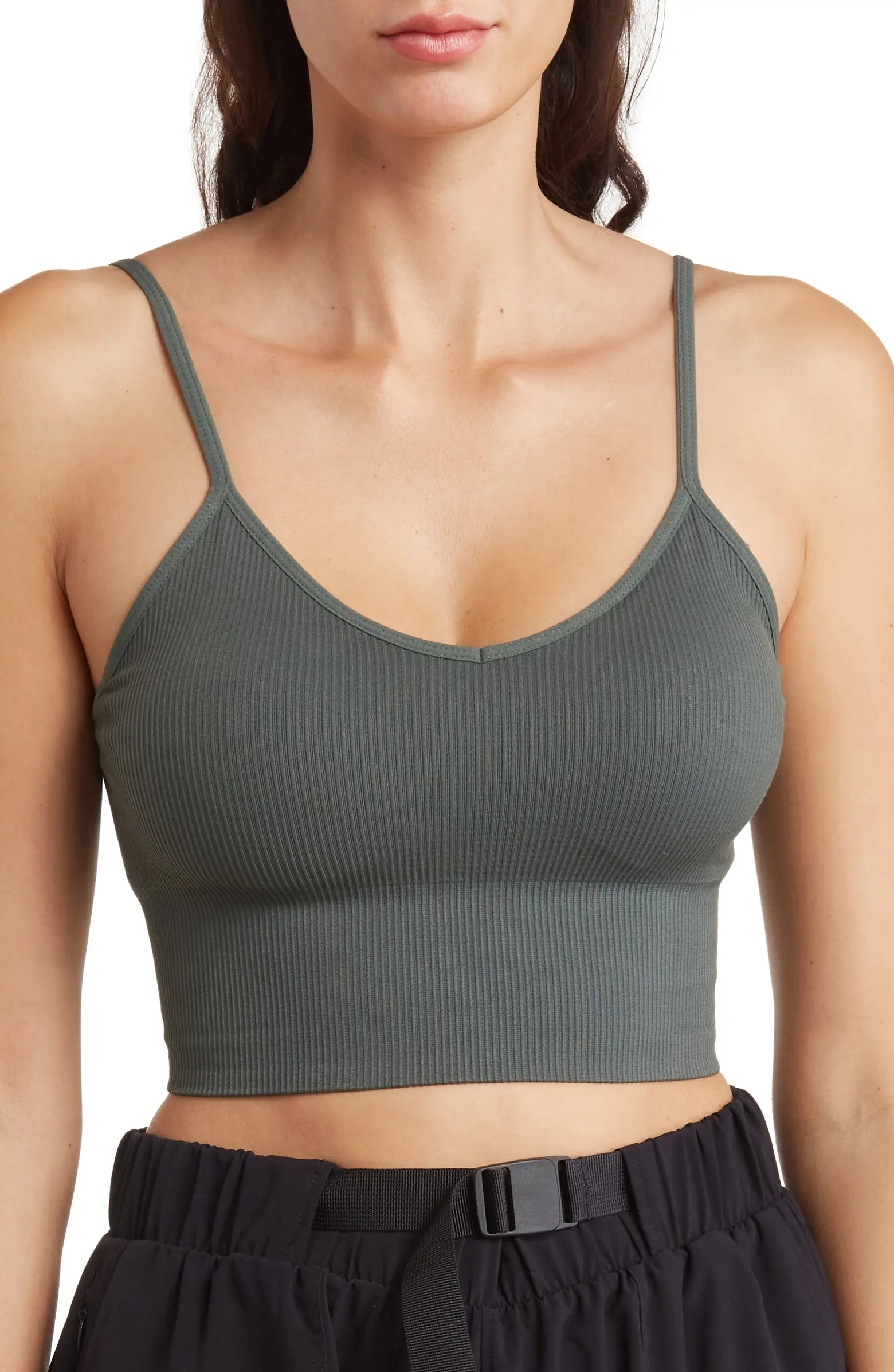 Ribbed Seamless Longline Bralette – re-find Store