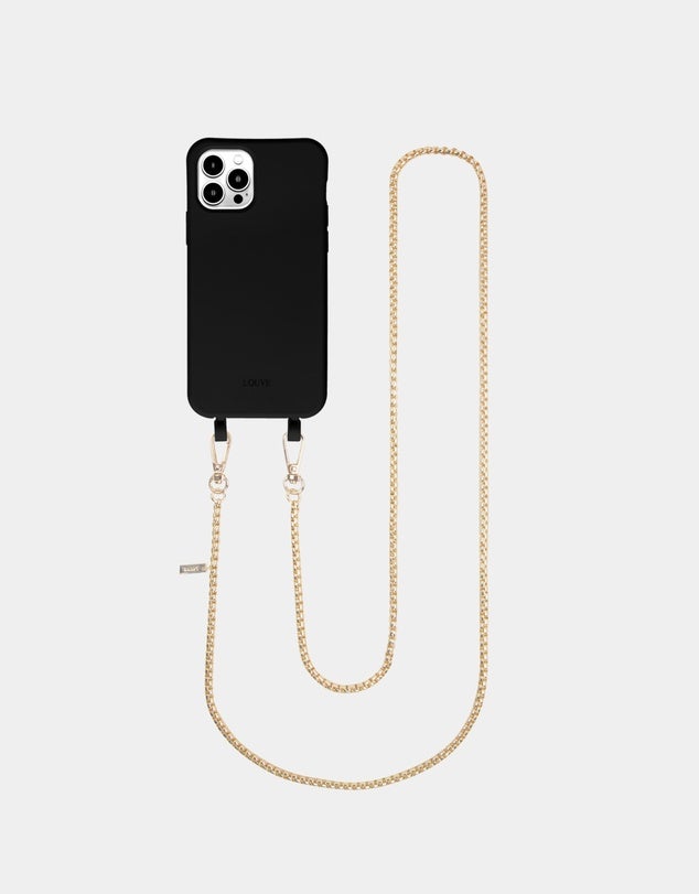 Le Cafe Noir + Phone Case + Gold-Plated Crossbody Chain