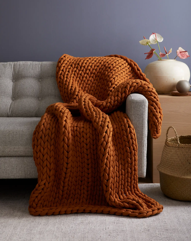 Quince + Chunky Knit Weighted Blanket