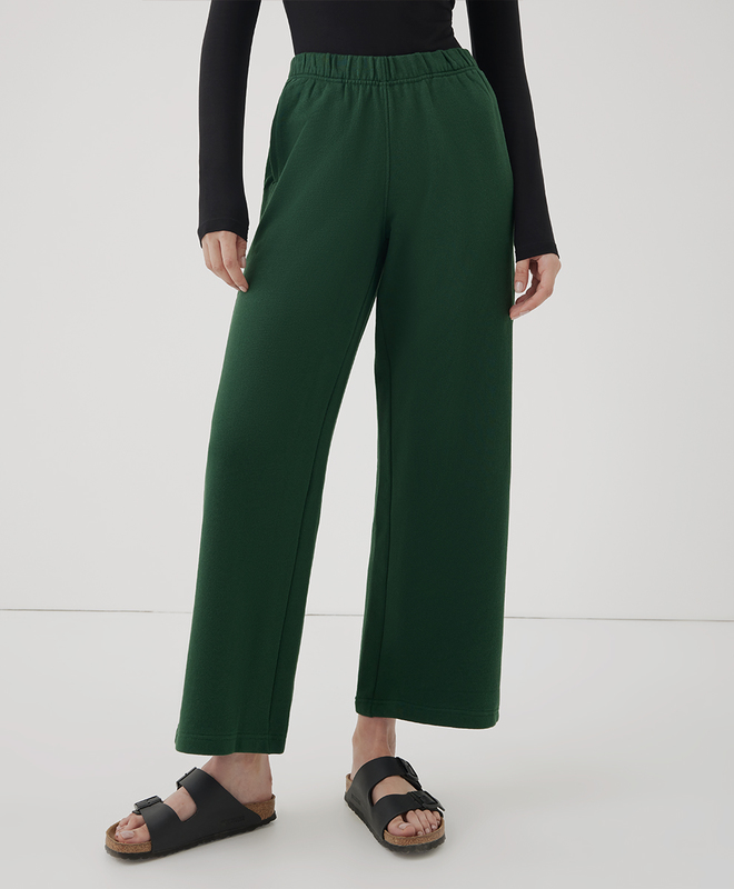 PACT + Essential Loopback Terry Wide Leg Sweatpant