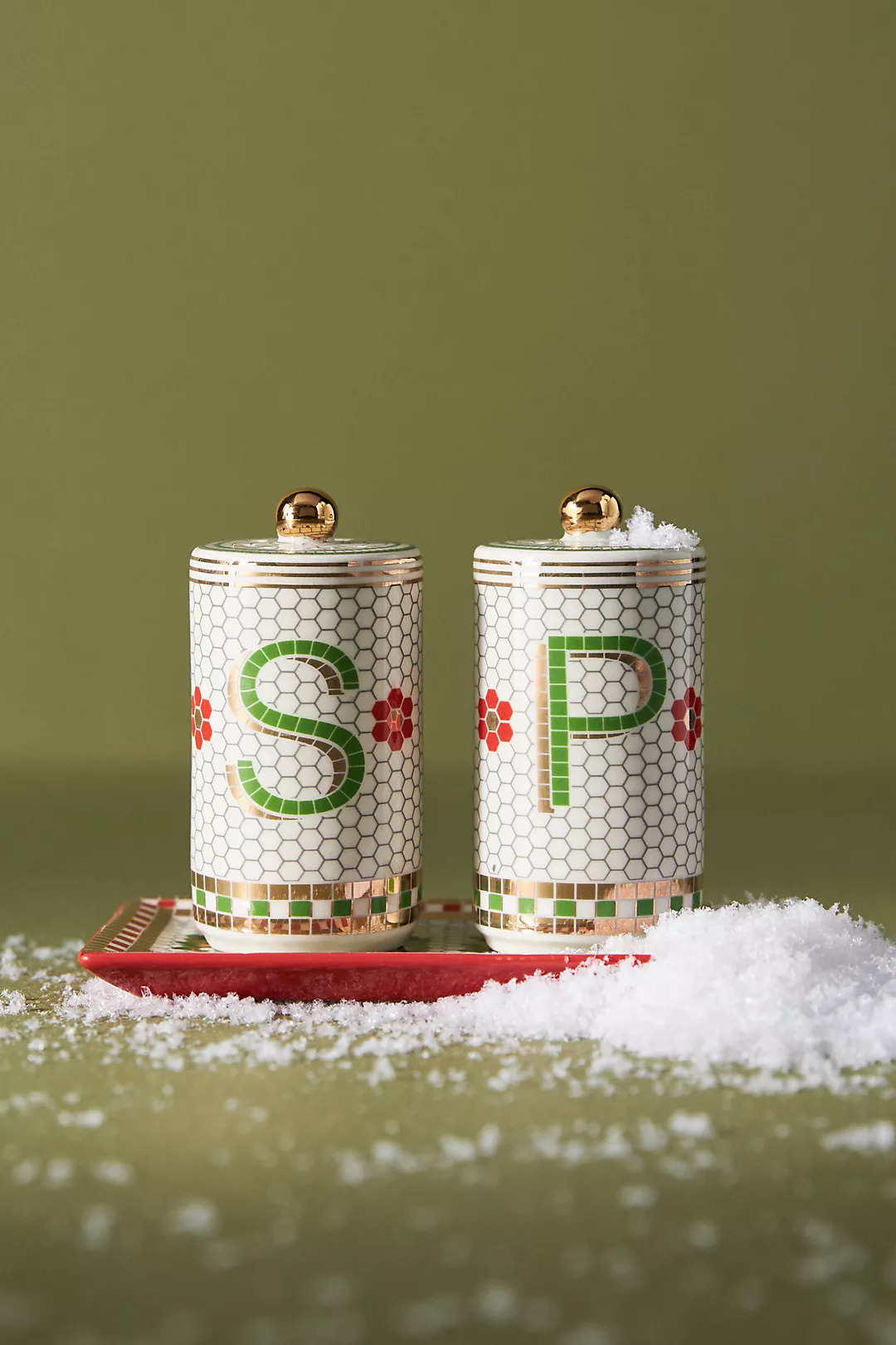 Bistro Tile Salt & Pepper Shakers – Bold