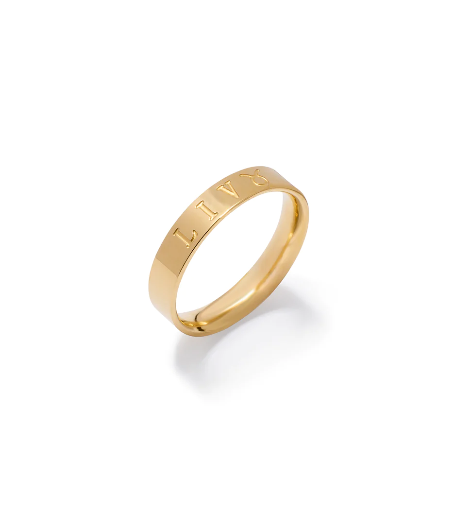 Abbot Lyon + Custom Stamped Name Ring