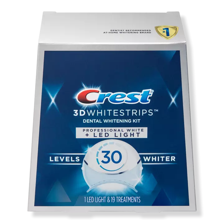 Crest + 3D Whitestrips Professional White + LED Light Teeth Whitening Kit