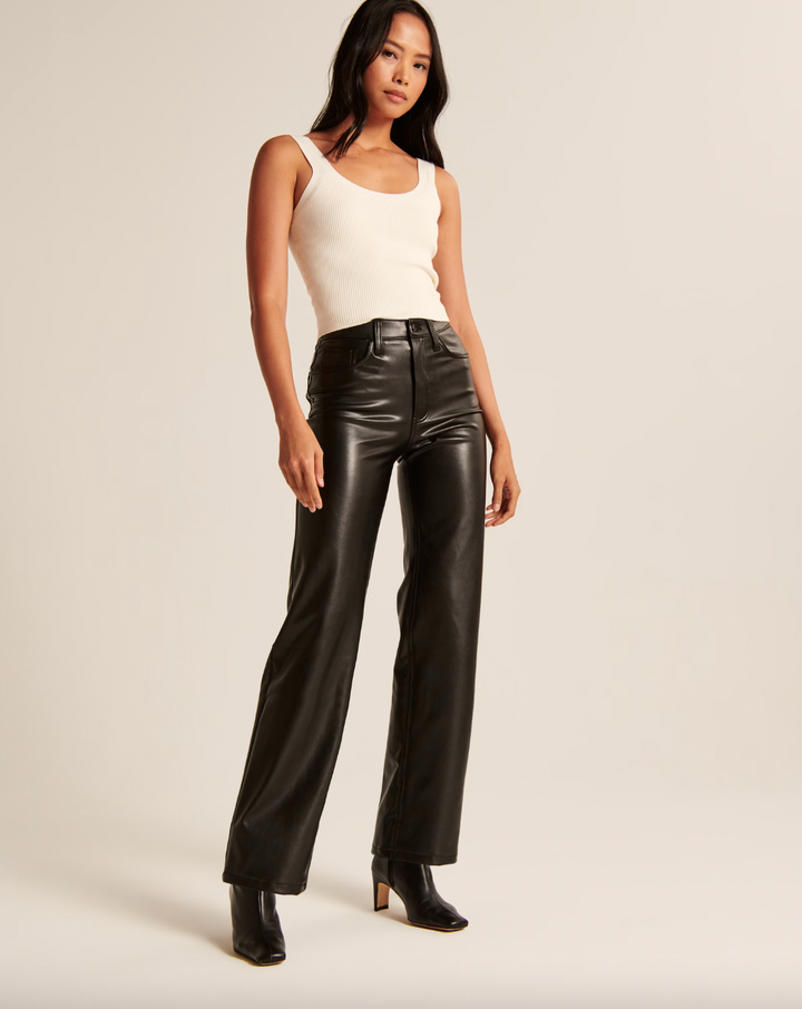 Women's A&F Sloane Tailored Satin Pant, Women's Clearance