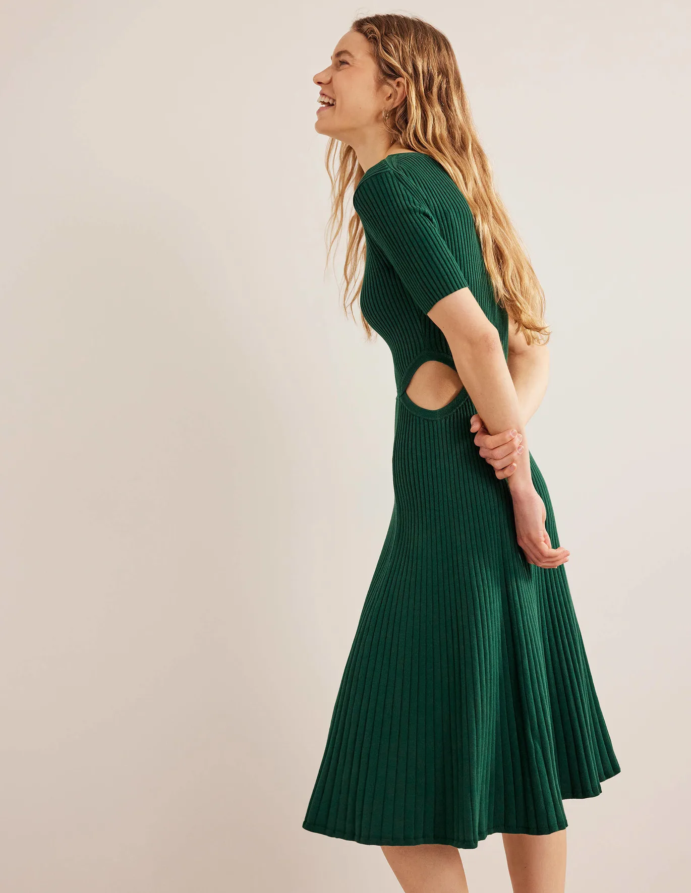 Boden aria ponte midi sales dress