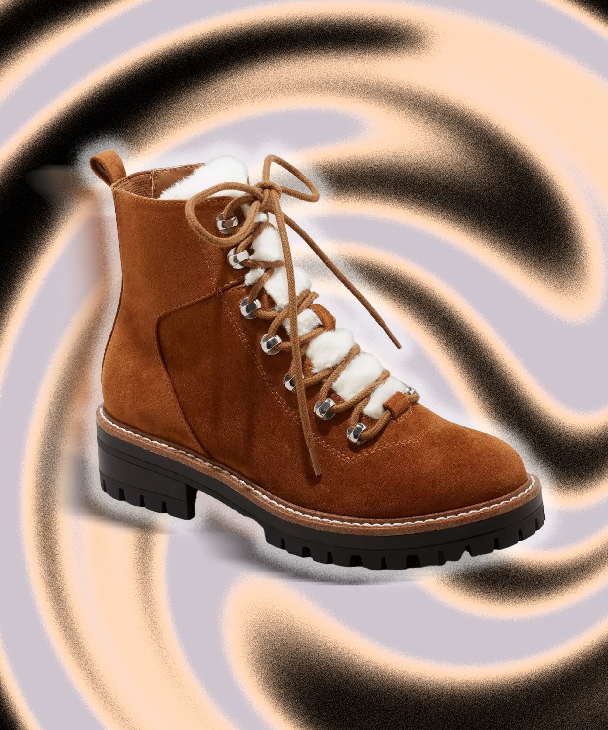 Orange winter outlet boots