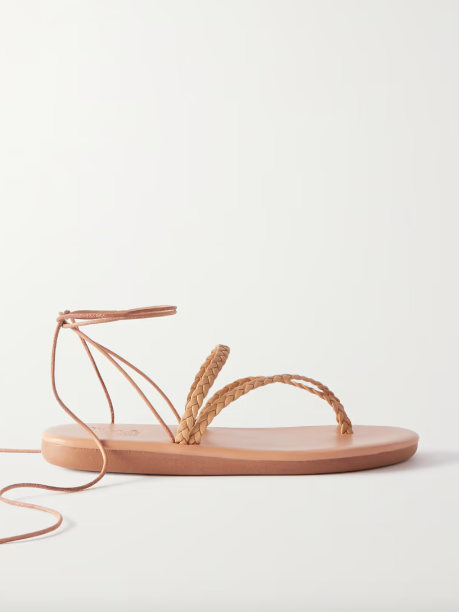 Ancient Greek Manto Raffia Sandals