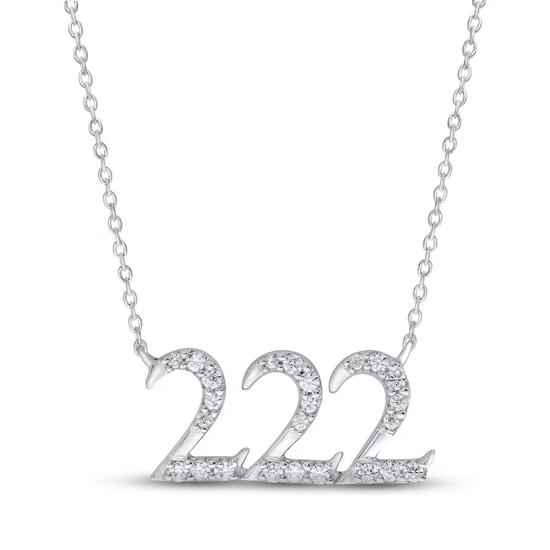 Diamond Choker Necklace 1/20 Carat tw Sterling Silver 12