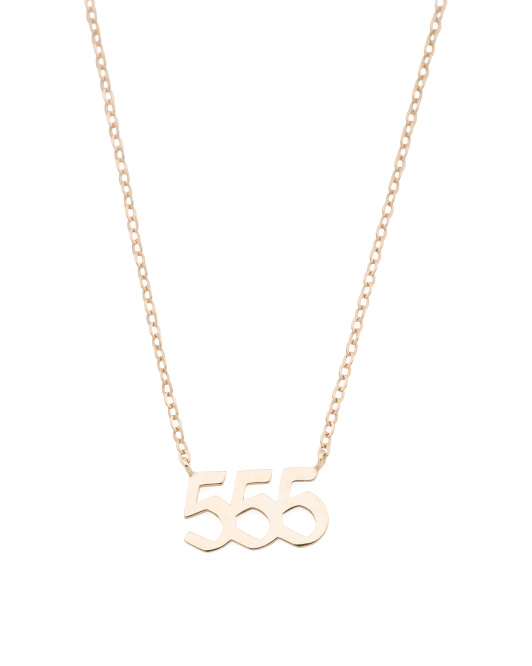 Angel Number Necklace in 18K Gold Vermeil - MYKA