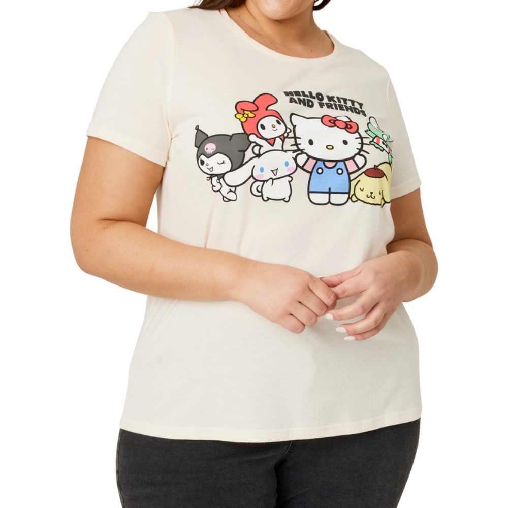 Hello Kitty Square Friends White T-Shirt