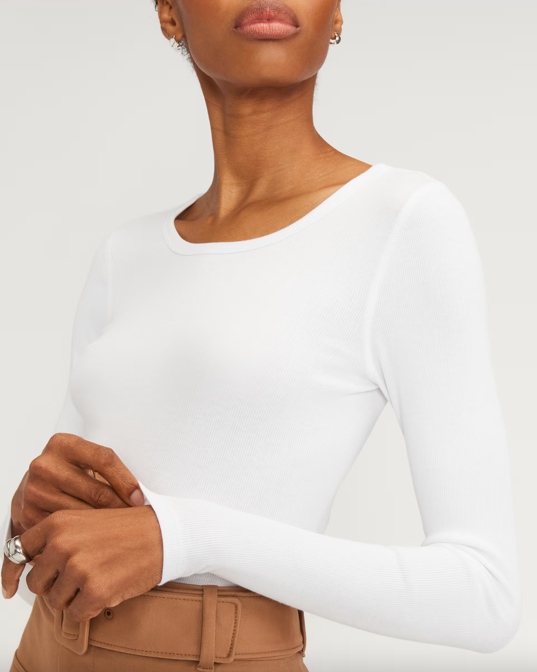 The Pima Micro-Rib Turtleneck White – Everlane