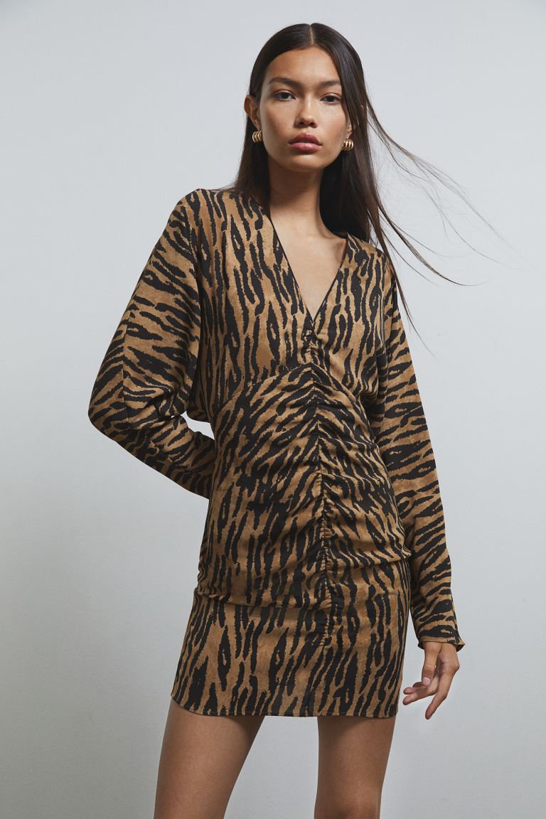 Leopard-print cady corset-style midi dress in Multicolor for |  Dolce&Gabbana® US