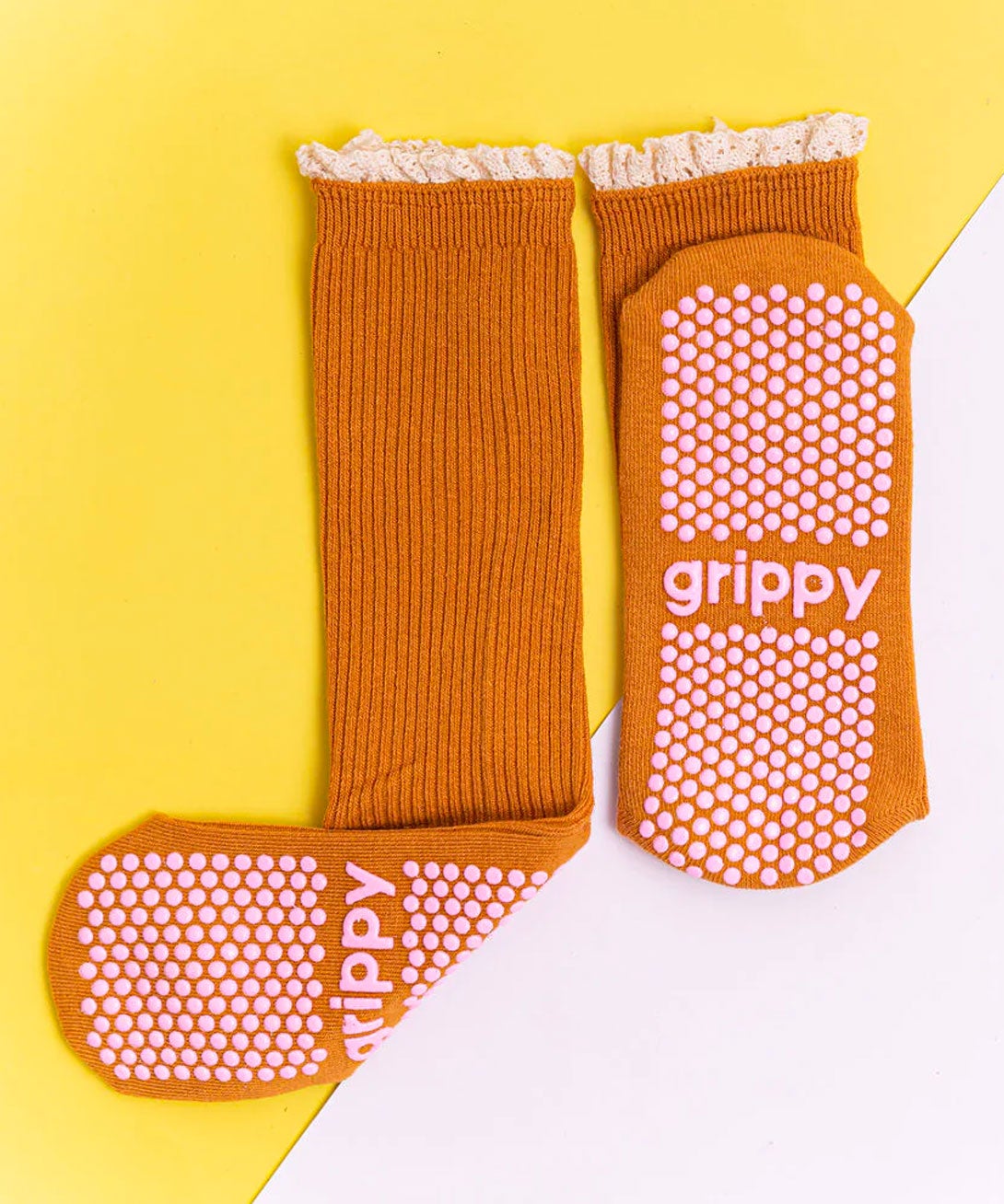 Grippy Frill Crew Grippy Socks