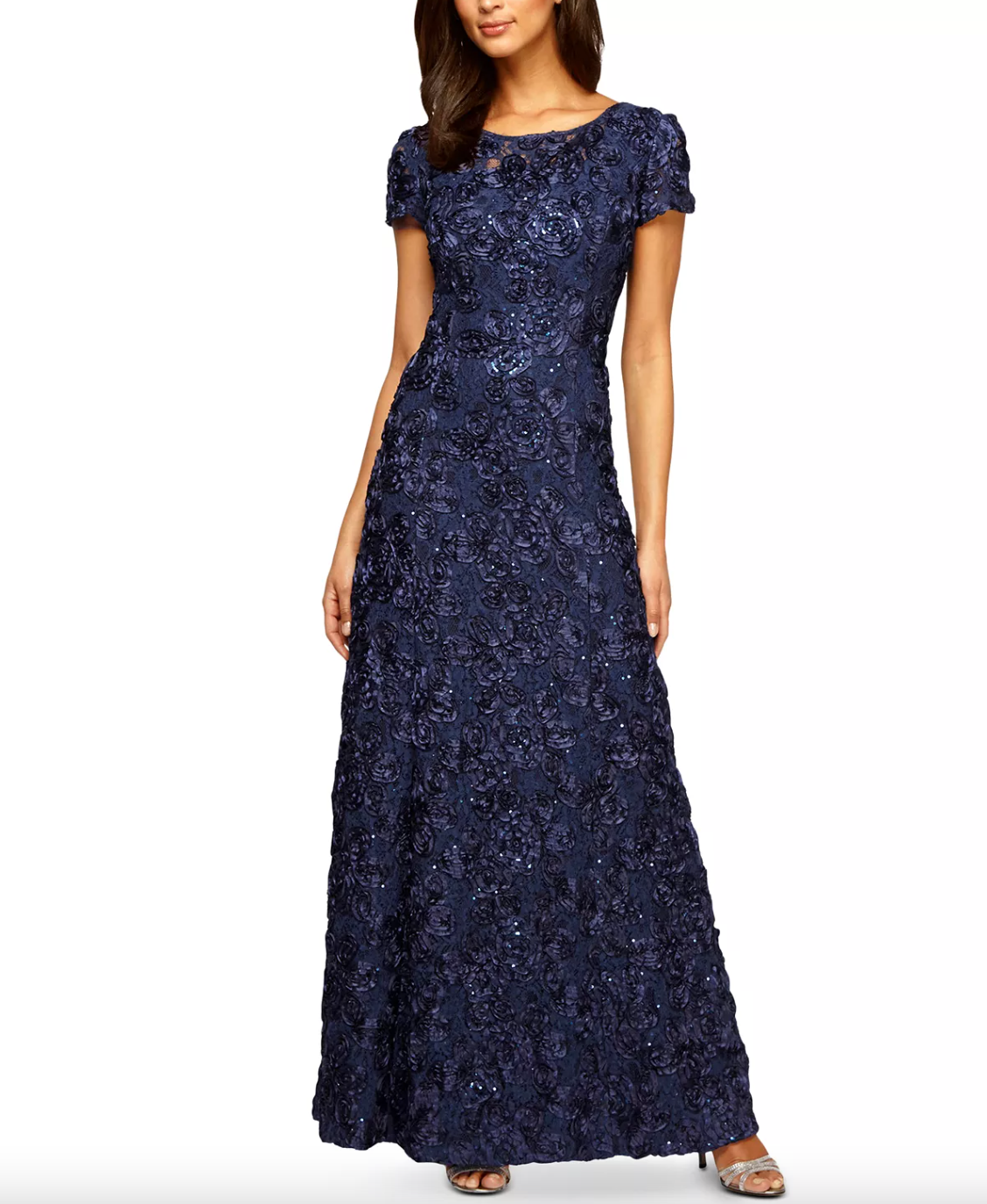 Alex Evenings + Rosette A-Line Gown