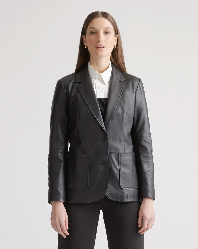 Quince + 100% Leather Blazer