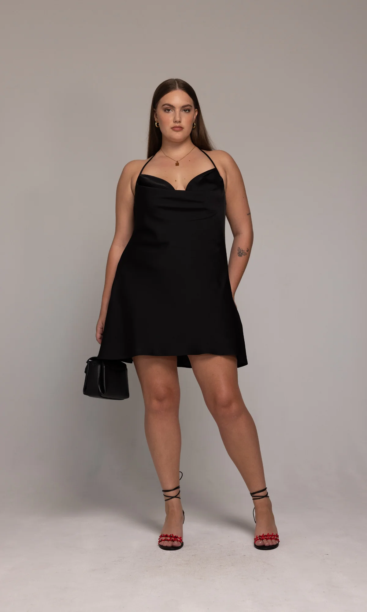 Black cocktail clearance dress for chubby