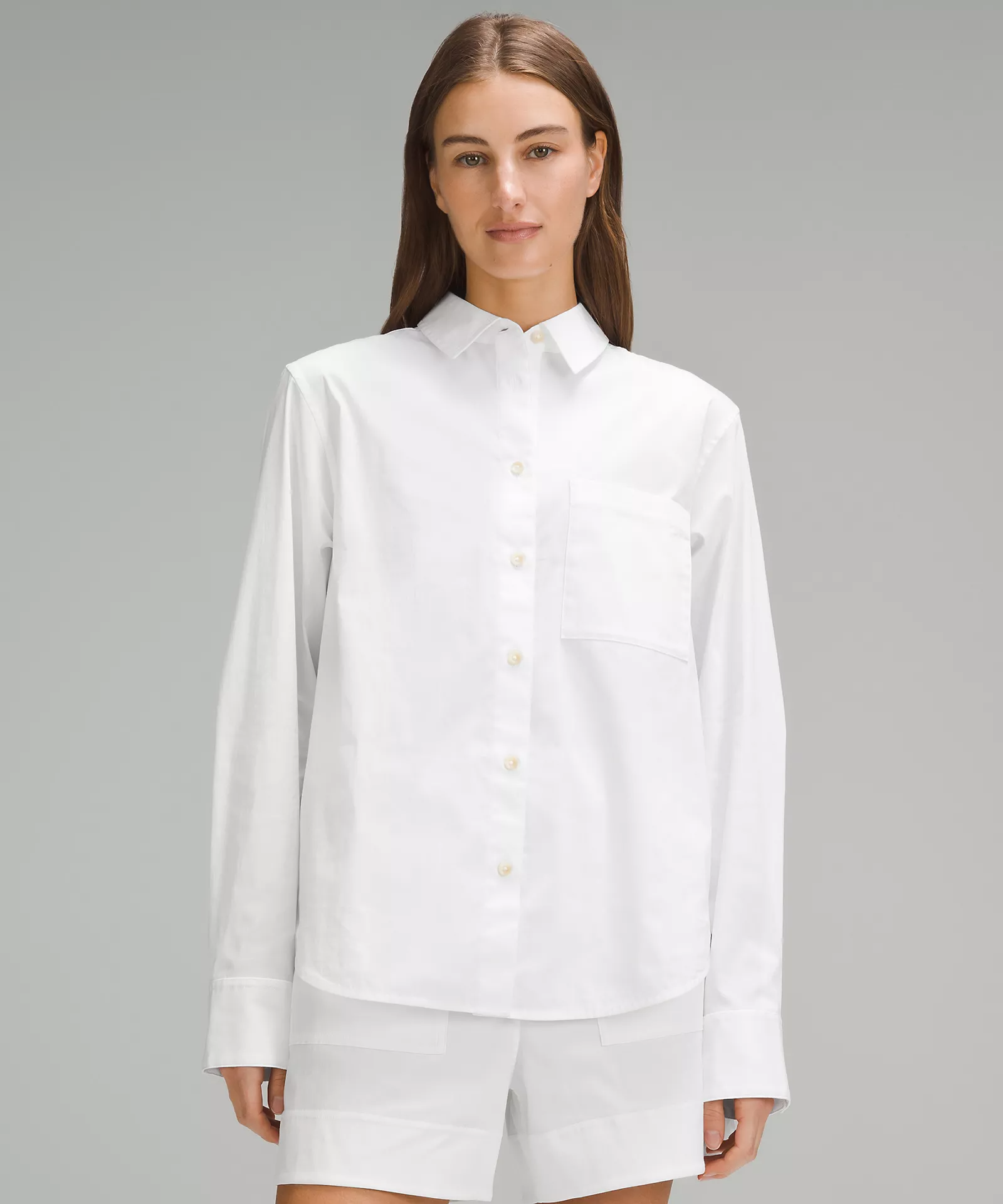 Lululemon + Cotton-Blend Poplin Button-Down Shirt