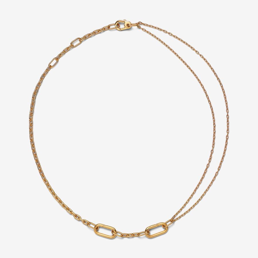 Hammered Golden Links Necklace Carroll Dorsey Walker Bejewel Handcrafted |  eBay