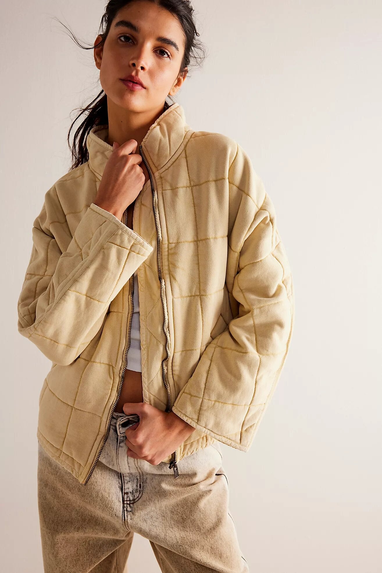 Buy Alo Flurry Sherpa Faux Shearling Jacket - Beige At 30% Off