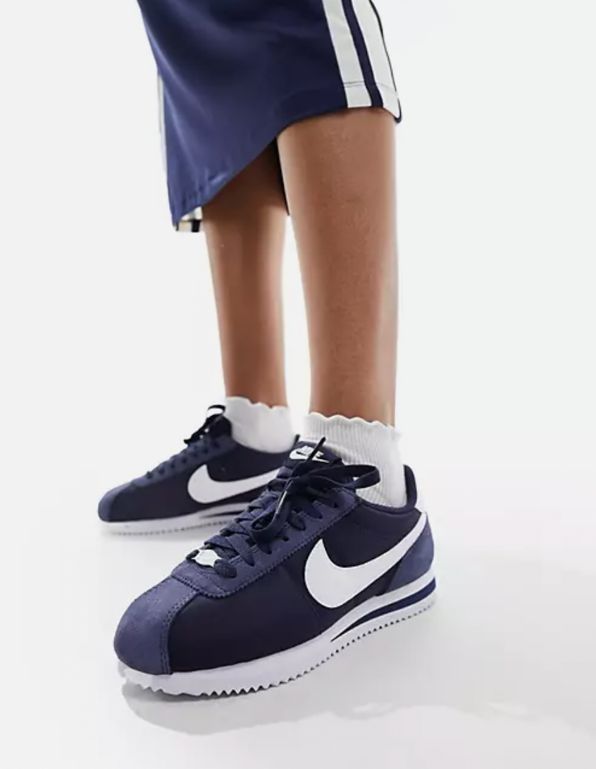 Nike classic cortez nylon navy blue hotsell