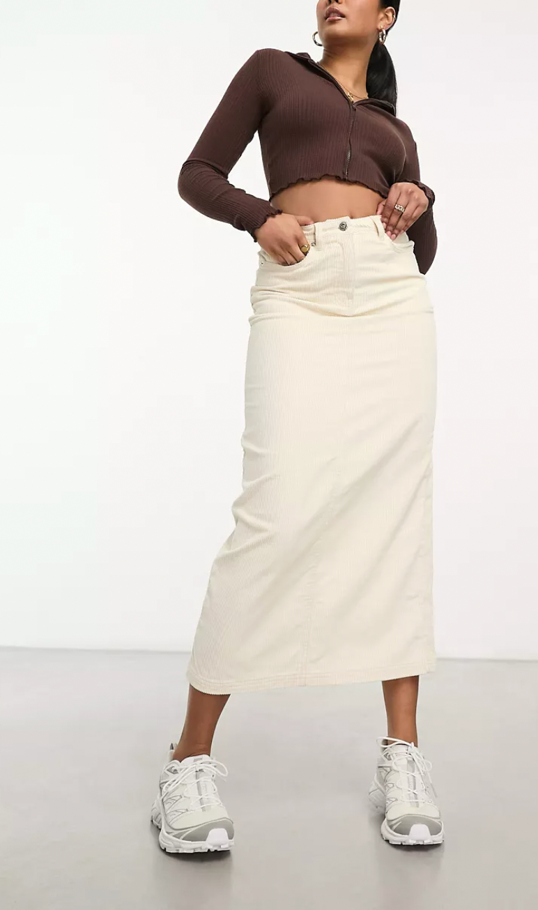 Miss Selfridge + Cord Maxi Skirt