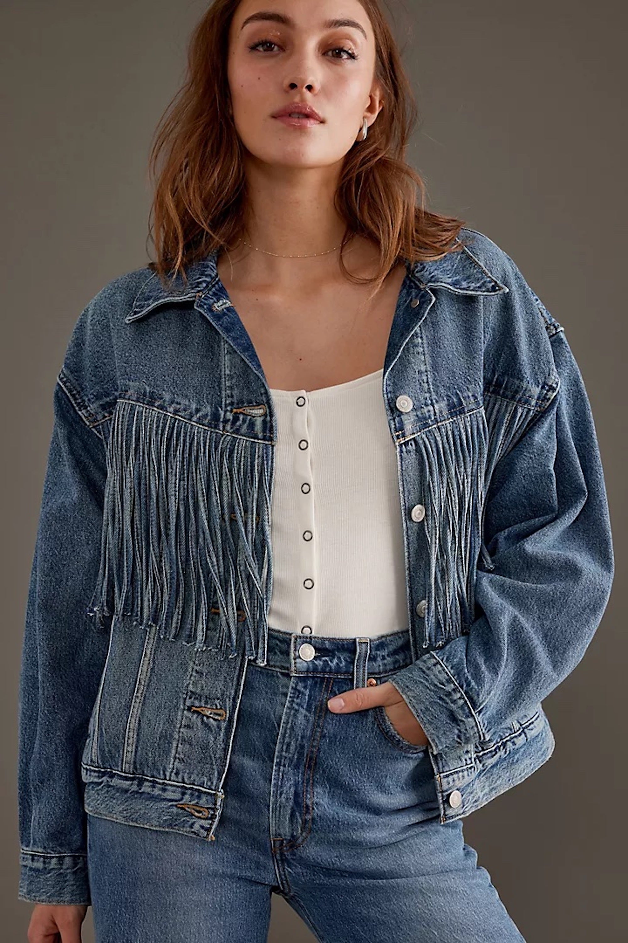 Levi’s + Fringe Trucker Denim Jacket