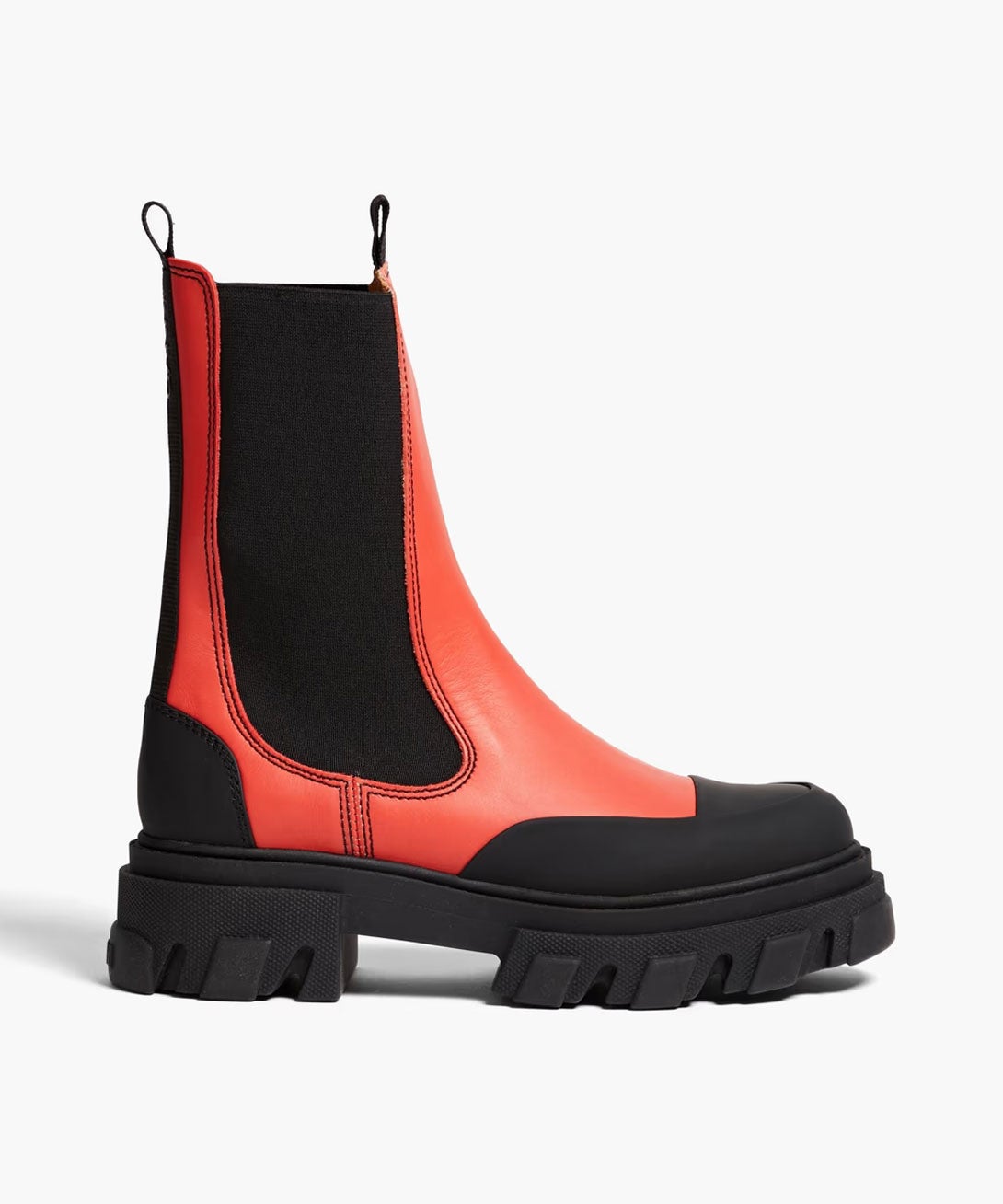 Ganni + Leather Chelsea Boots