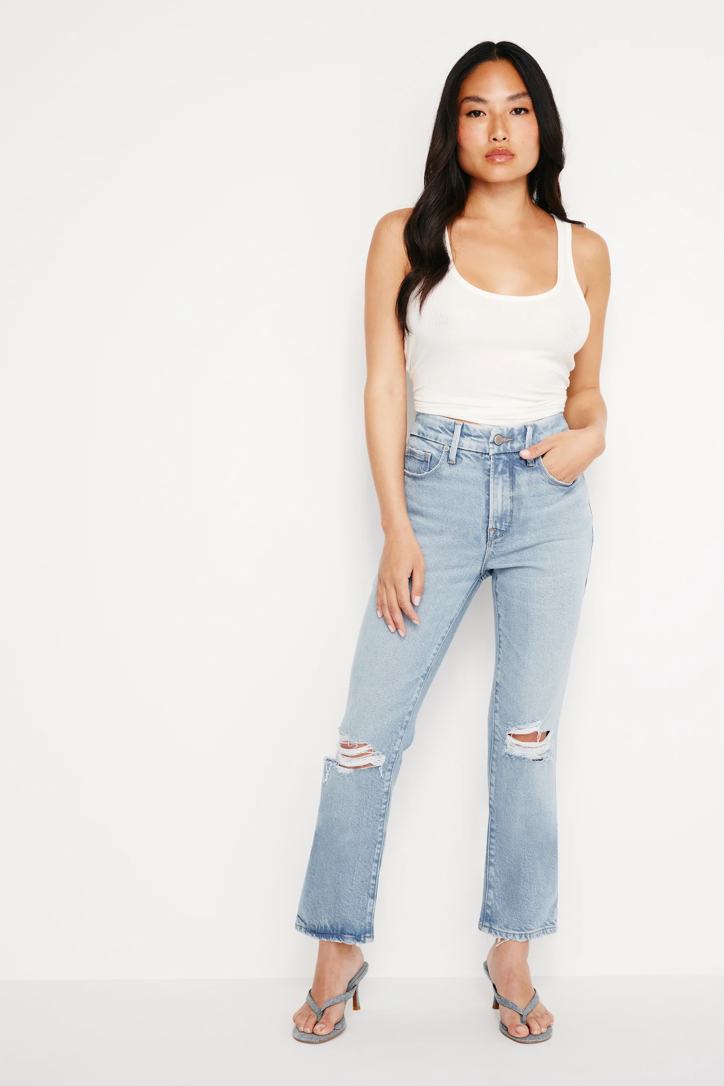 Good American + Good Petite Straight Jeans