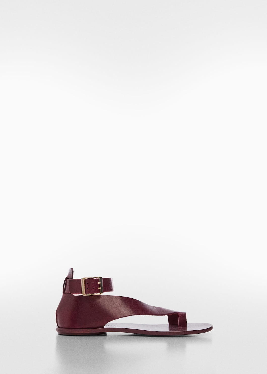 Zara + Flat Leather Cage Sandals