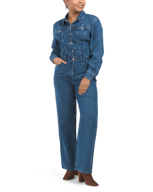 7 For All Mankind + Western Denim Jumpsuit