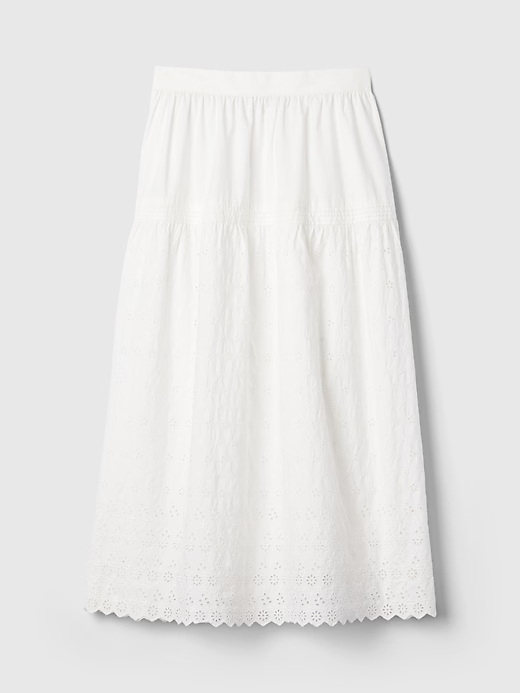 Gap x Dôen + Eyelet Midi Skirt