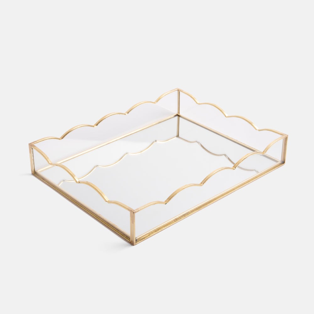 Caroline Gardner + Gold/Glass Scallop Tray