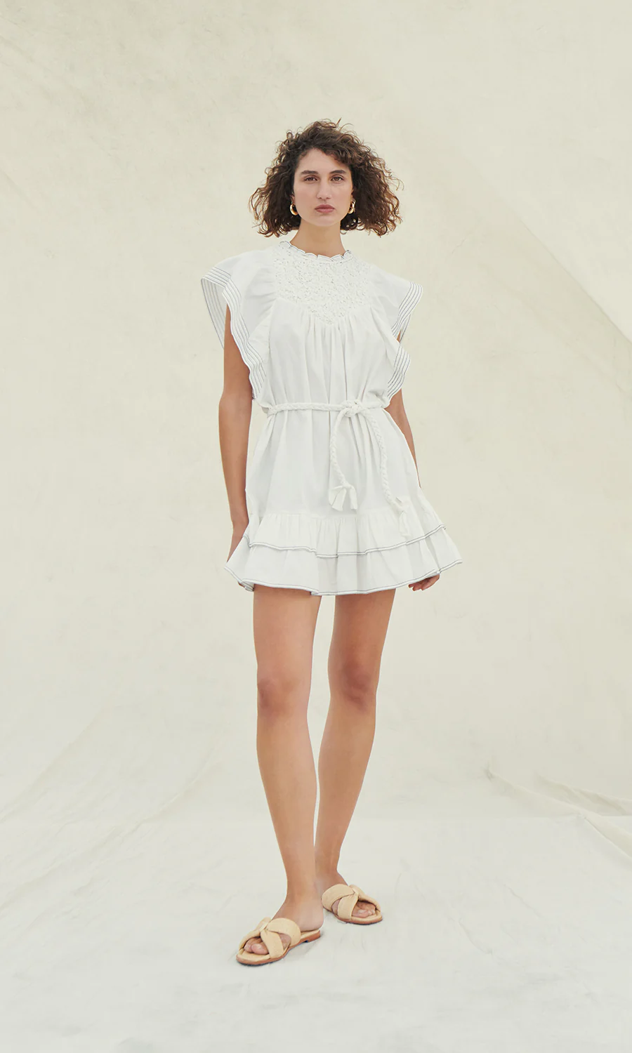 Ghospell + Giana Jacquard Mini Dress