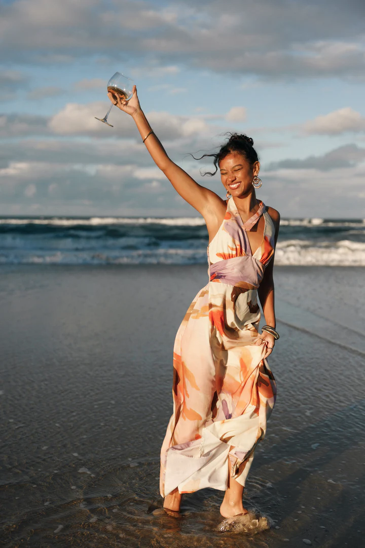 Petal & Pup + Marie Halterneck Maxi Dress