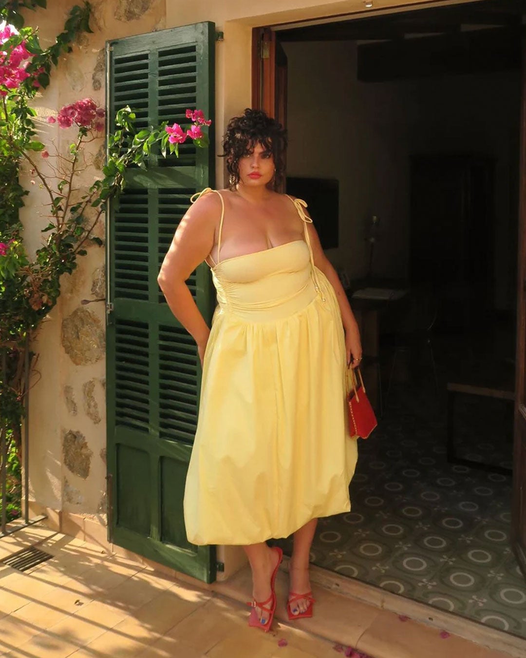 Amy Lynn + Alexa Yellow Puffball Dress