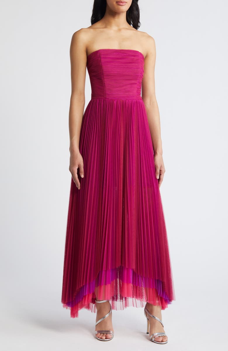 Chelsea28 + Smocked Strapless Tulle Cocktail Dress