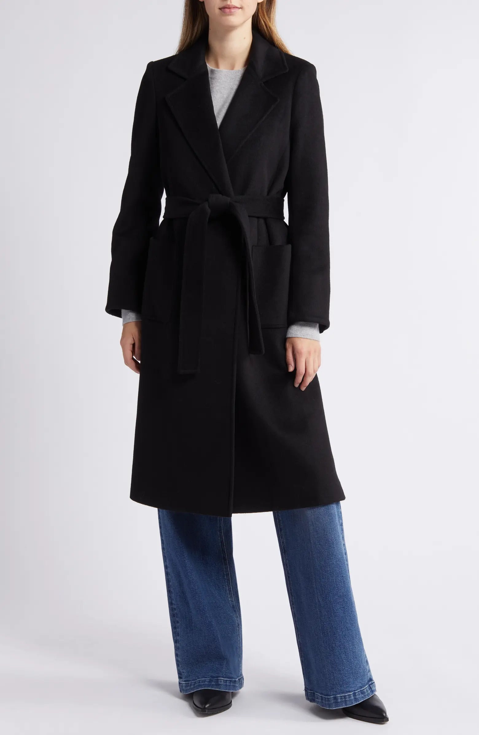 Sam Edelman + Wool Blend Wrap Coat