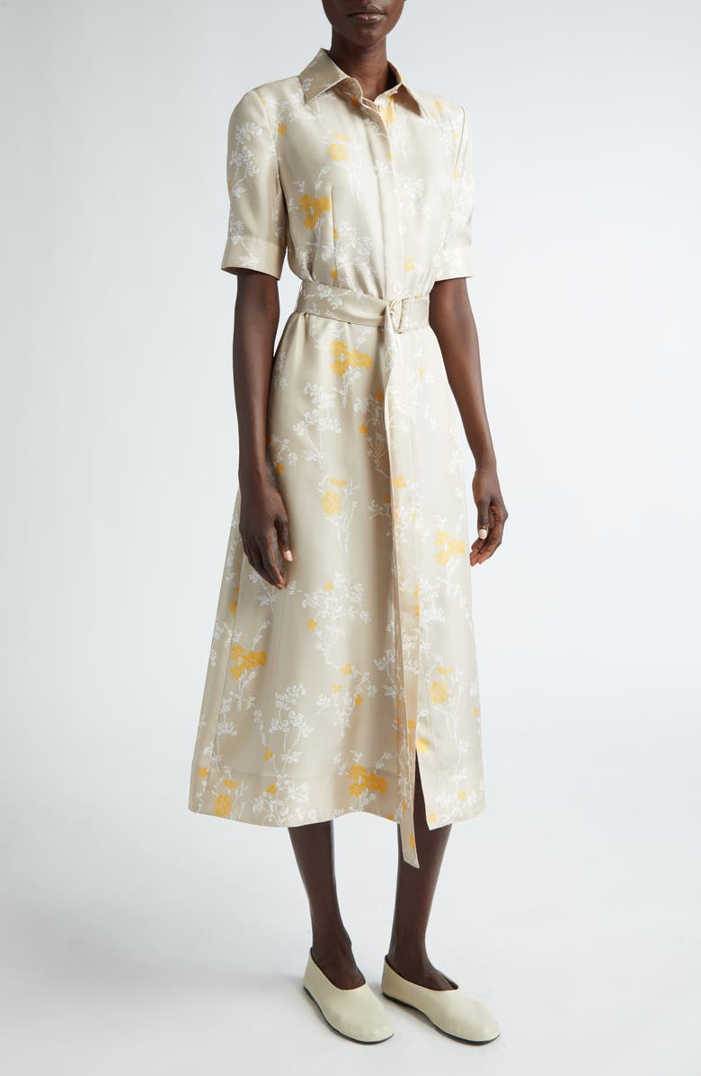 Lafayette 148 New York Augustina Belted Midi Shirtdress