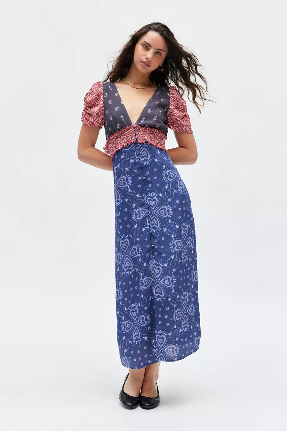 Kimchi Blue Kimchi Blue Ruffle Midi Wrap Dress