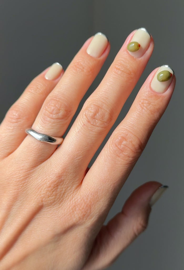 The ‘Dirty Martini’ Manicure Is The Cutest Festive Nail Art Trend