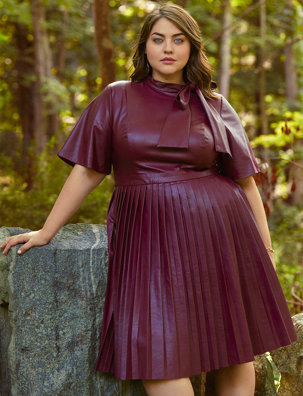 Plus-Size Leather Dress