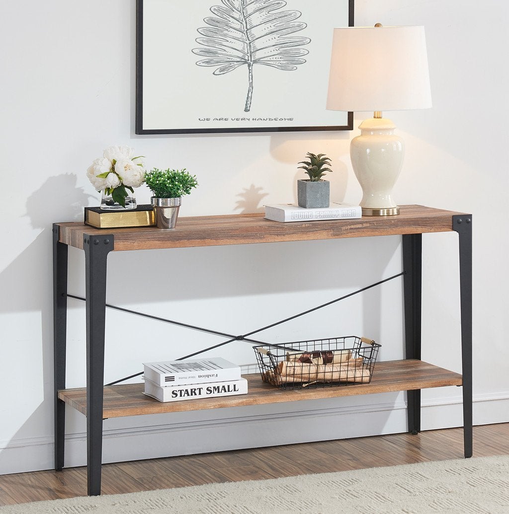 O&K Furniture + 2-Tier Sofa Table